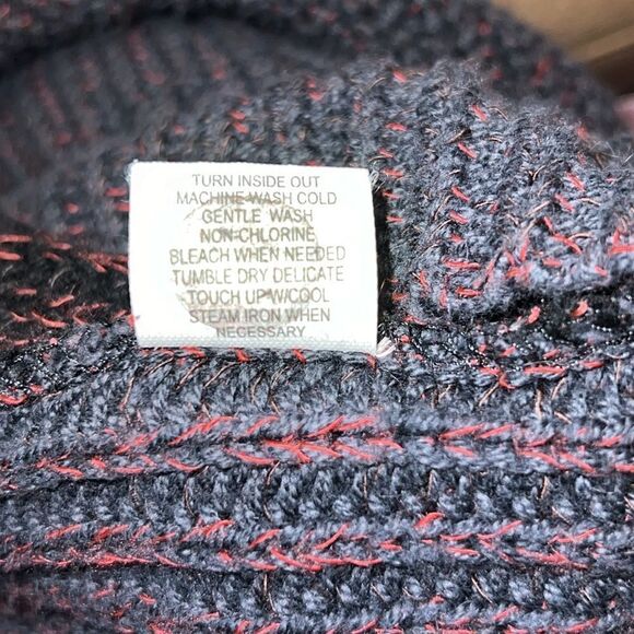 MARGARET WINTERS Cowl Neck Color Block Knit Double-Sided Sweater-S - Picture 9 of 11